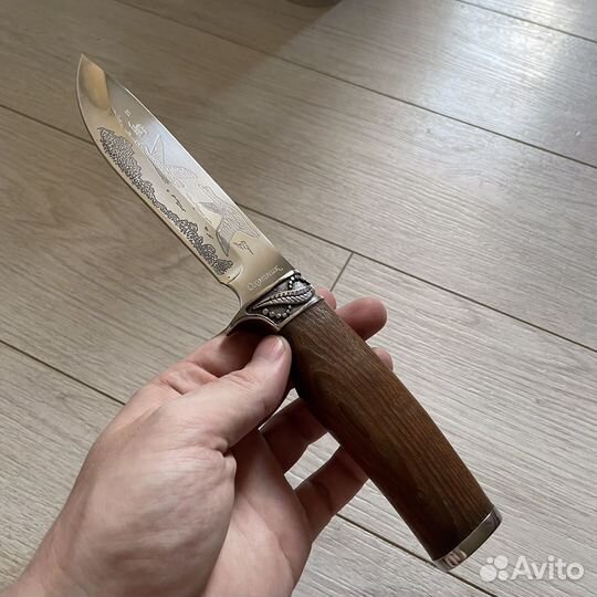 Нож охотник с уткой + ножны