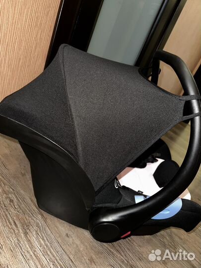 Автолюлька anex черная с базой isofix