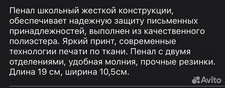 Пенал школьный