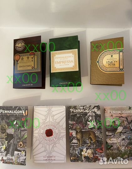 Семплы 7шт./лот penhaligons на открытке