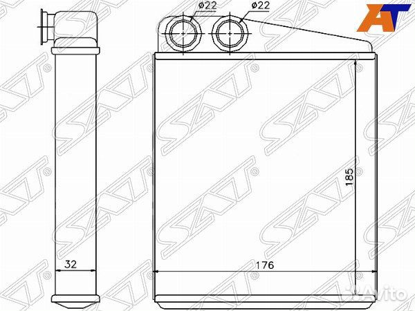Радиатор отопителя салона volkswagen golf