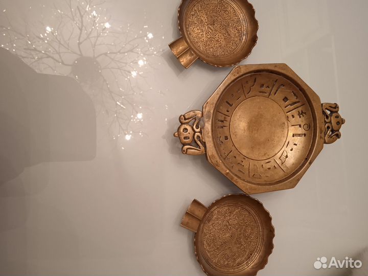 Индийская латунная чаша для благовония