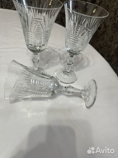 Хрустальные фужеры бокалы стаканы
