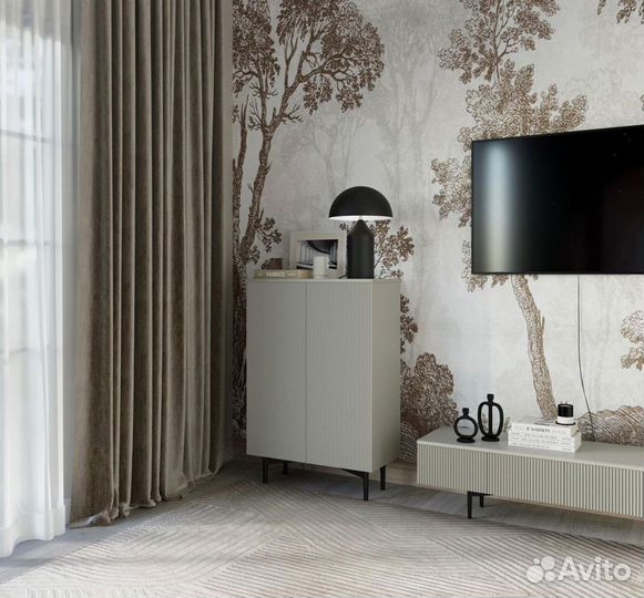 Тумба TV в современном стиле (с дверцами)