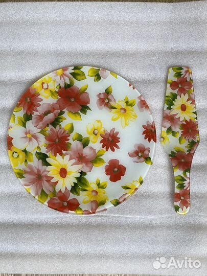 Набор: тарелка и лопатка для торта