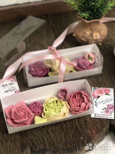 Цветы-Зефир ручной работы в подарок маме