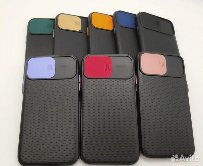 Чехол силиконовый Slide camera для iPhone