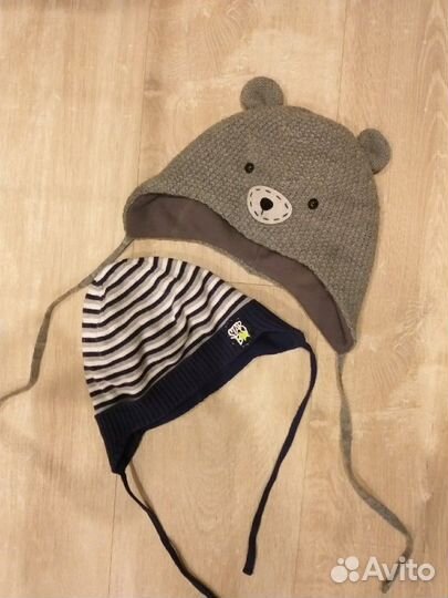 Шапка на мальчика р. 44-46 обе 100
