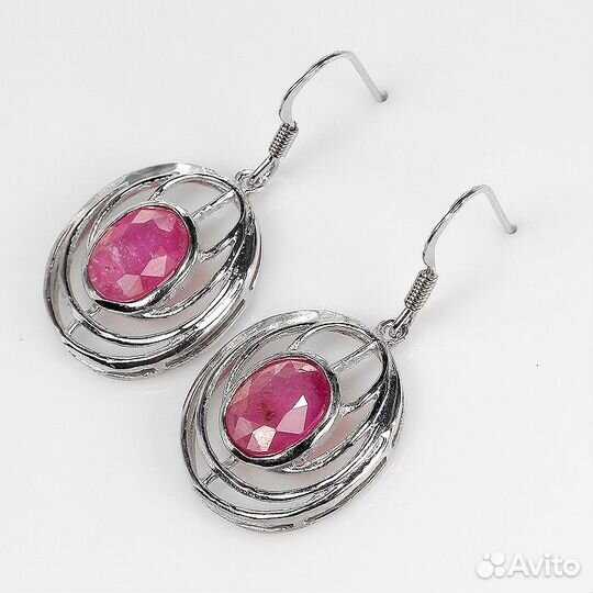 Серьги с рубинами