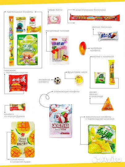 Подарочный бокс Азиатских сладостей 40 шт