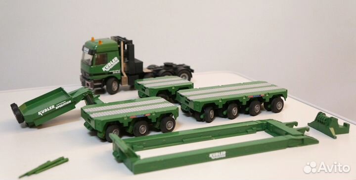 1/50 Mercedes трал полуприцеп низкорамник редкий