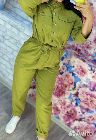 Комбинезон из льна