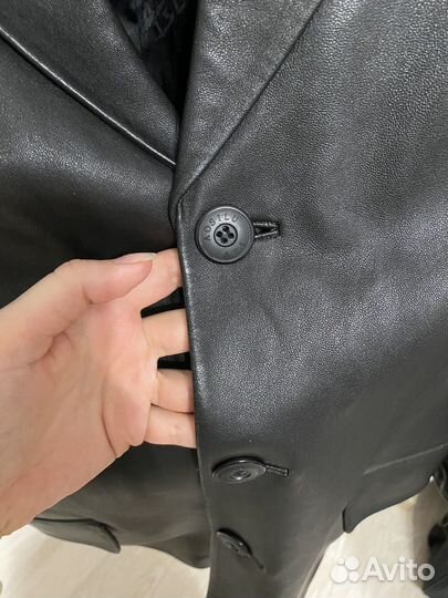 Кожаный пиджак мужской 54 56