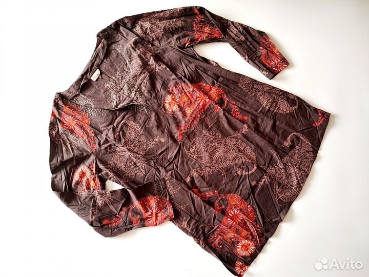 Туника женская 52 54 56 штапель тонкий хлопок