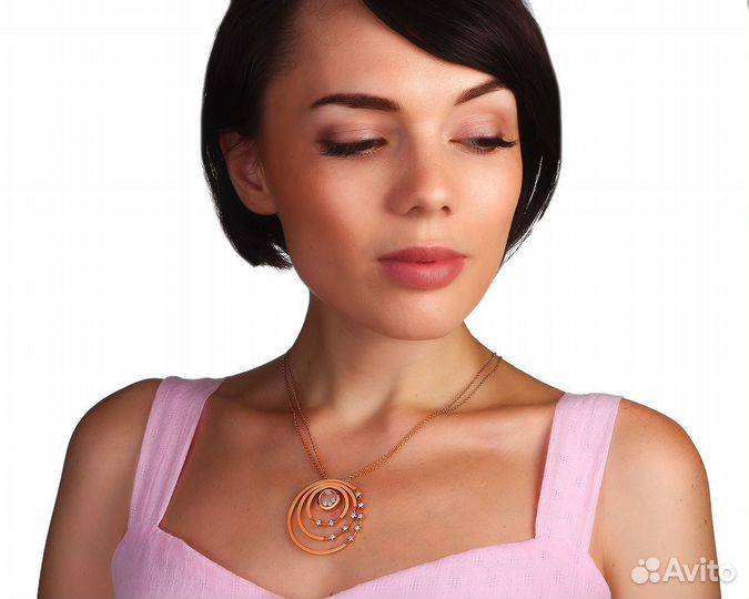 Золотая подвеска с бриллиантами 0.63ct Chopard