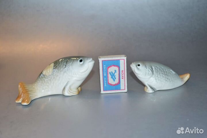 2 воблы фарфоровые статуэтки