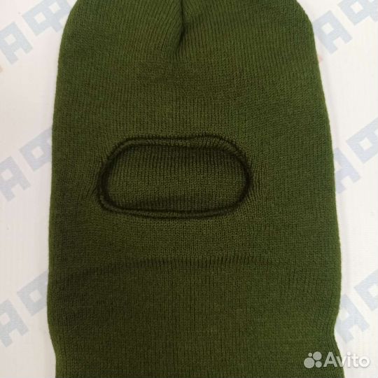 Балаклава вязаная 9599, олива тёмная