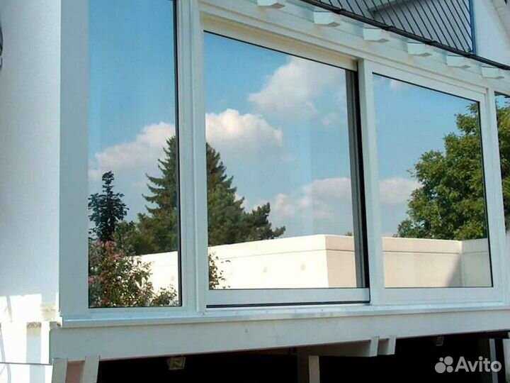 Ремонт окон, стеклопакет ударопрочный RAL4916