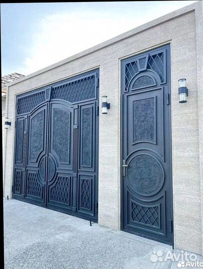 Ворота в Хасавюрте в стиле артдеко на заказ