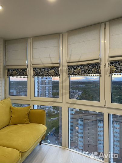 Римские шторы двойные