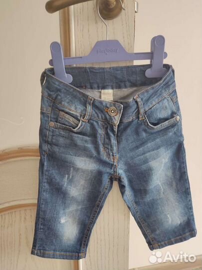 Джинсовые бриджи