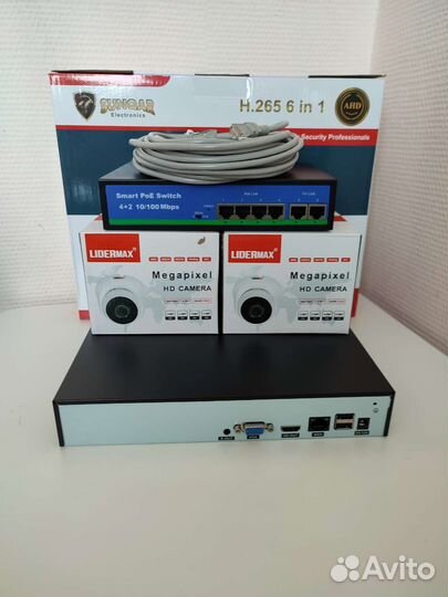 Комплект видеонаблюдения IP 4MP комнатный