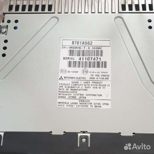 Штатная магнитола Mitsubishi Outlander, ASX