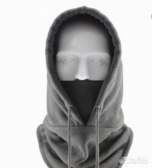 Балаклава флисовая, зимняя капюшон капор