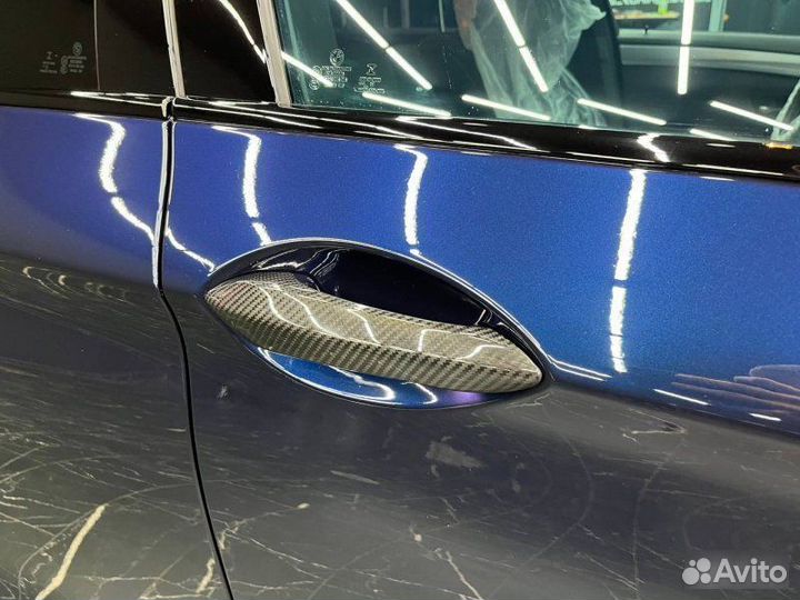 Накладки на ручки дверей карбон BMW 5 серия F10