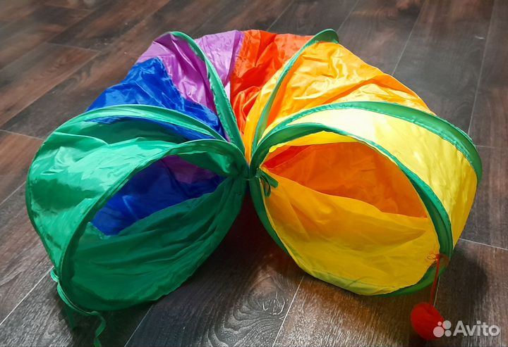 Тоннель для кошки, рукавичка для вычесывания