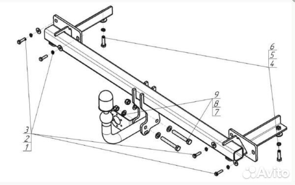 Фаркоп Лада Веста седан/универсал 2015, LADA Ves