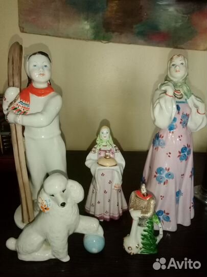 Фарфоровые статуэтки СССР. 5шт