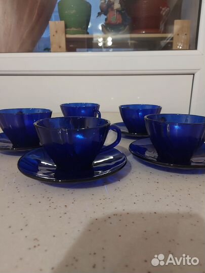 Чашки с блюдцами 5штук