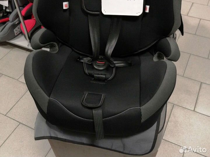Автокресло метеор чёрное мягкое 9мес-12лет новое