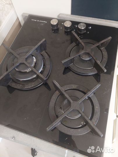 Плита газовая встраиваемая на 3 конфорки