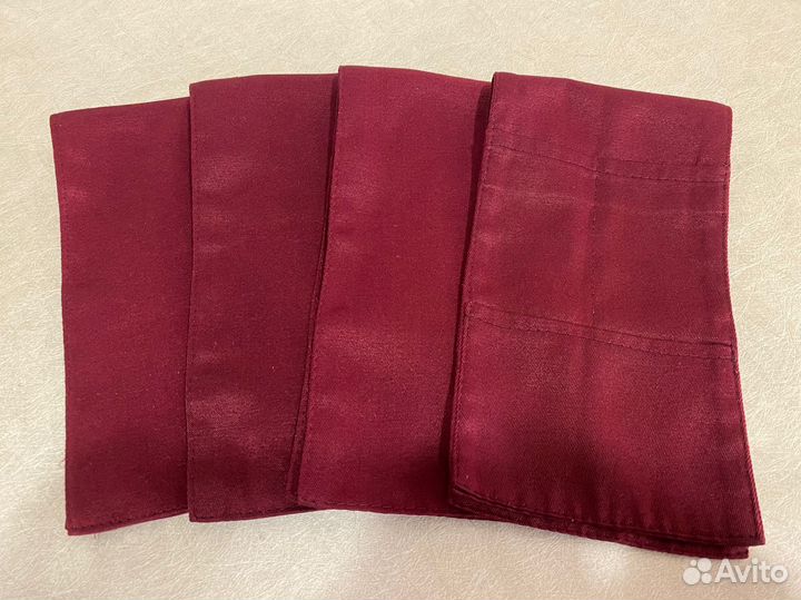 Конверты для столовых приборов бордовые 4 шт