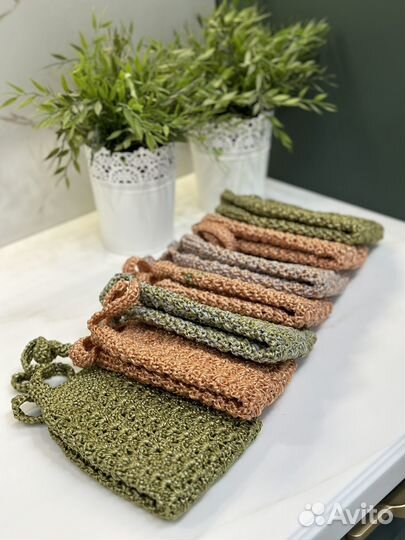 Мочалка массажная ручная работа