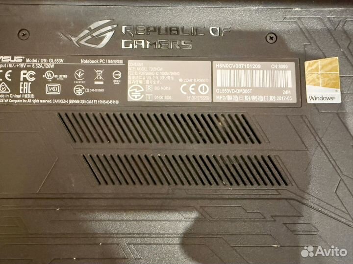 Asus rog gl553vd