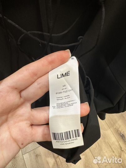 Платье lime черное xs
