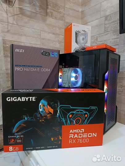 Игровой Компьютер i5 12400F + RX 7600