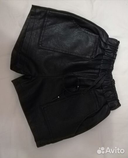 Шорты эко кожа 134-140 для девочки