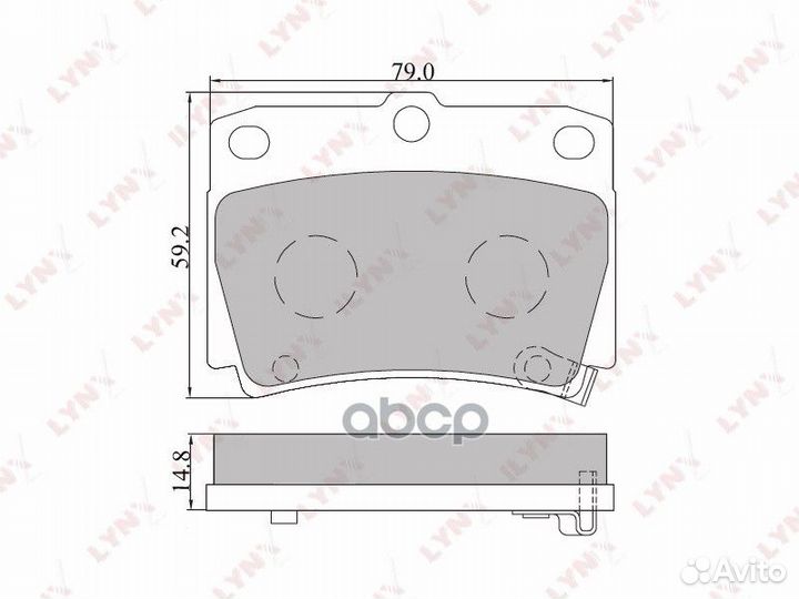 Колодки задние lynxauto BD-5511 BD5511 lynxauto