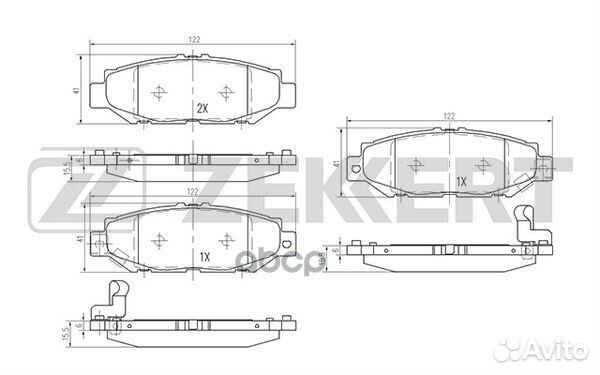 Колодки торм. диск. задн. Lexus GS 300 (S147) 9
