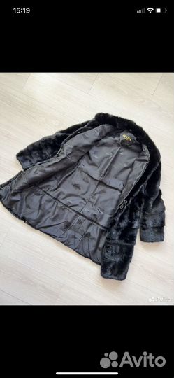 Шуба норковая, размер 42 -44,черная поперечка