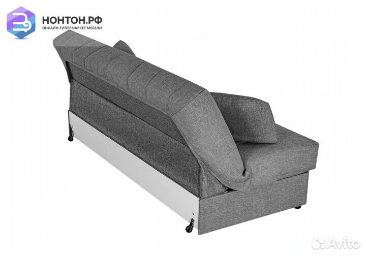 Диван книжка Ручеек рогожка серая