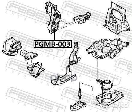 Сайлентблок правой подушки двигателя pgmb003