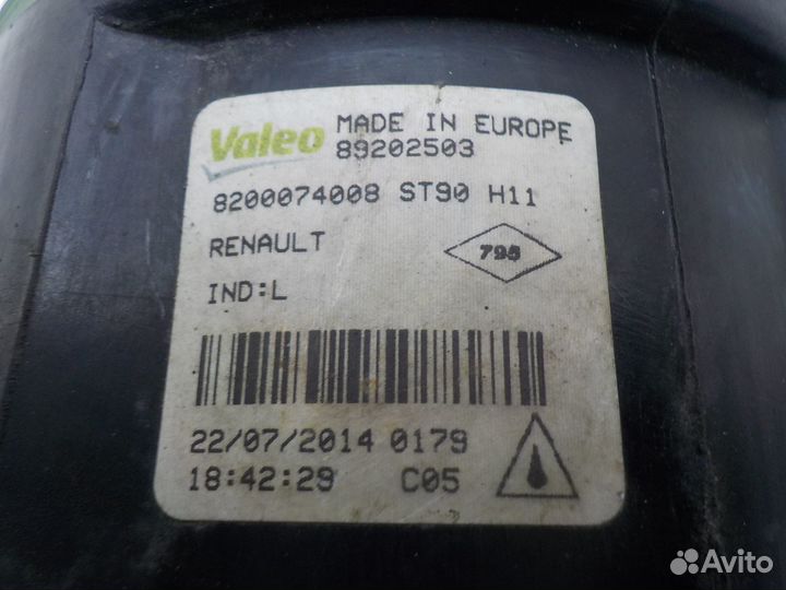 Фонарь задний правый наружный Renault Duster 2012