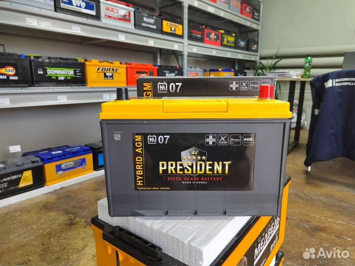 Аккумулятор гелевый President AGM 90 Ач обр 800 А