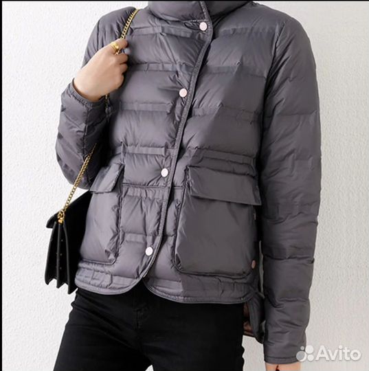 Элегантная куртка на пуху демисезон