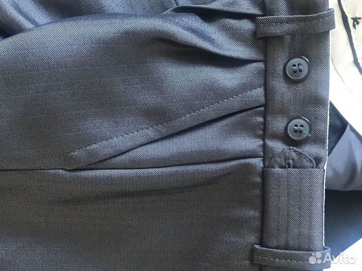 Костюм -двойка(серый)брюки новые синие